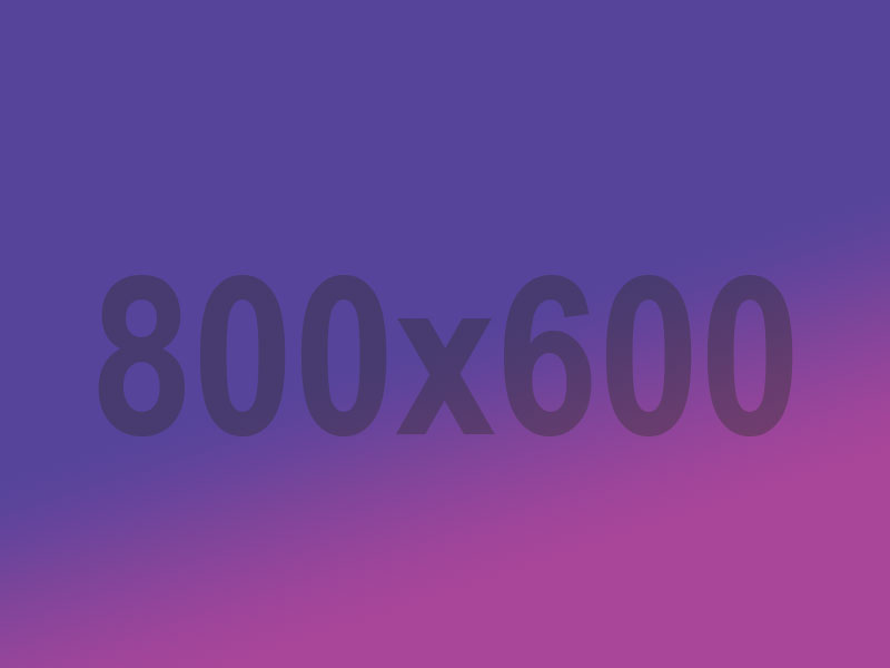 A gradient image with 800 by 600 in text.